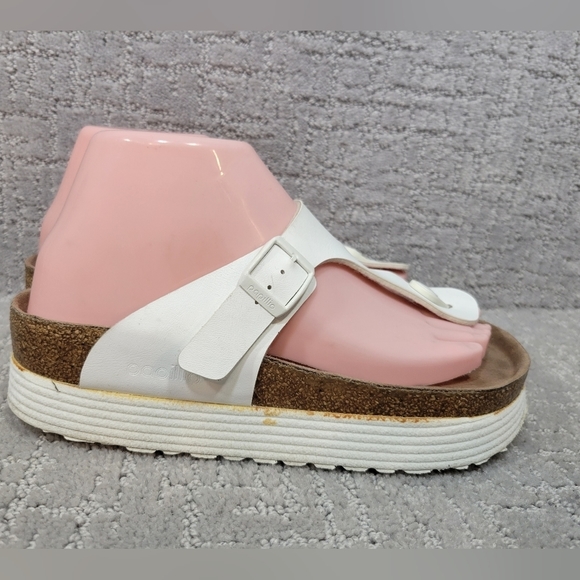 PAPILLIO By Birkenstock Gizeh Unisex Adults Size EU 37 US L6 M4 White Sandals. - Picture 9 of 12